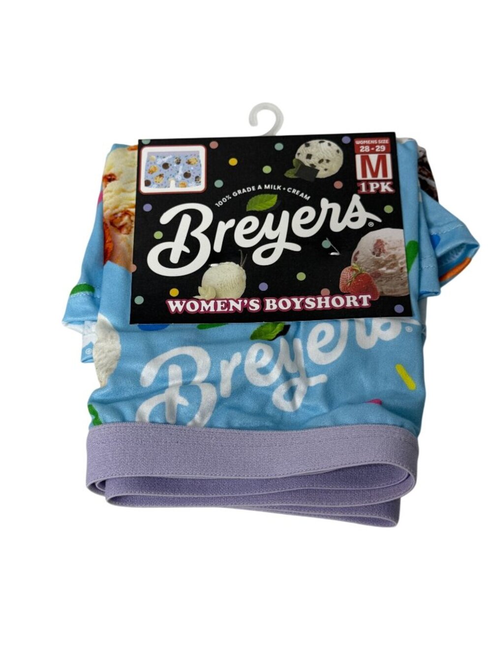 Breyers Ice Cream Women's Boyshorts Size M Graphic Lounge Sleep Shorts